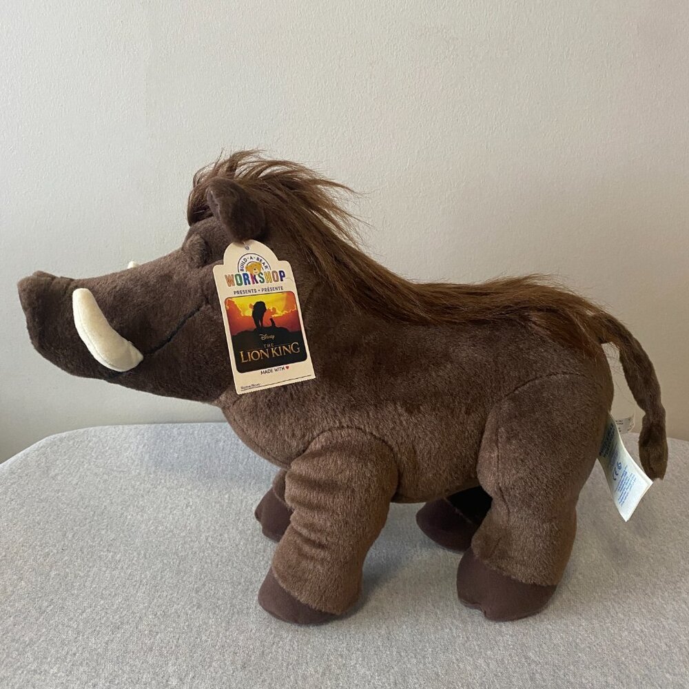 NWT Build-A-Bear Workshop Disney The Lion King Pumbaa 16" 2019